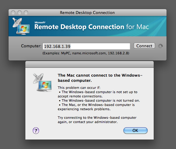 remote desktop connection windows for mac